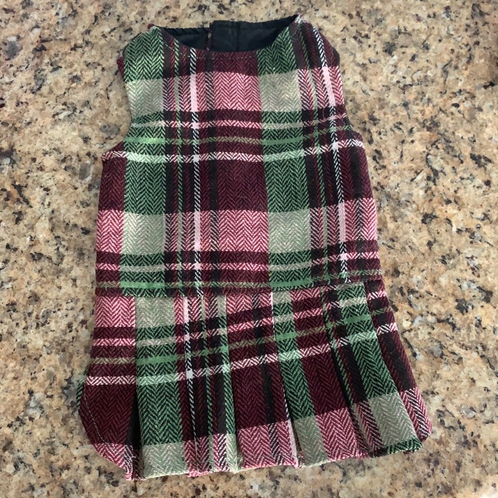Dog plaid dress